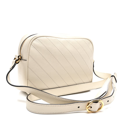 Gucci Sakai Be Green Calfskin Diagonal Stitched Small Blondie Shoulder Bag Mystic White 3 of 9