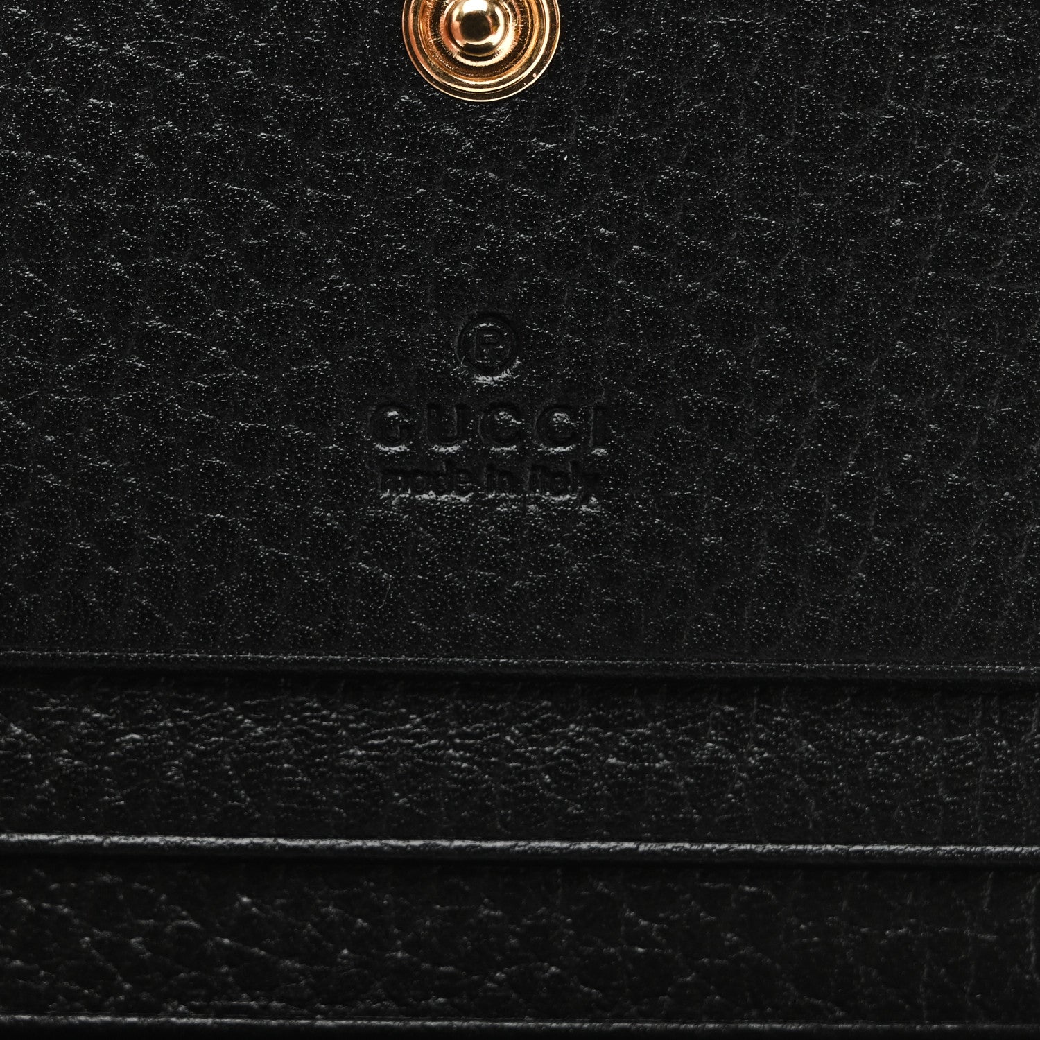 Gucci Dollar Calfskin GG Supreme Monogram GG Marmont Card Case Black Beige Ebony 6 of 8