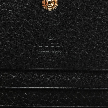 Gucci Dollar Calfskin GG Supreme Monogram GG Marmont Card Case Black Beige Ebony 6 of 8