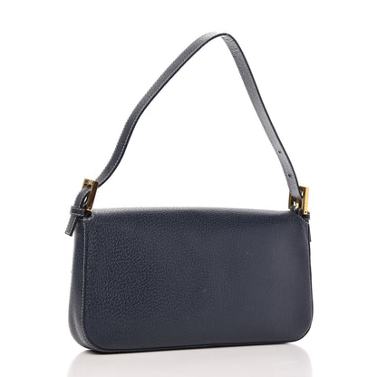 Fendi Boarskin Baguette Navy Blue 3 of 11