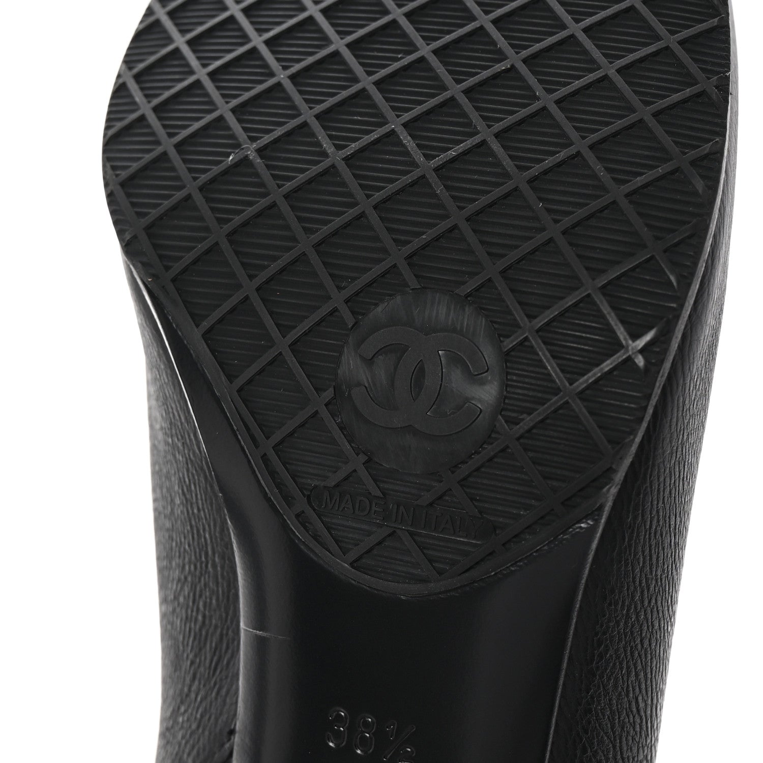 Chanel Goatskin Calfskin CC Short Boots 38.5 Black White 7 of 10