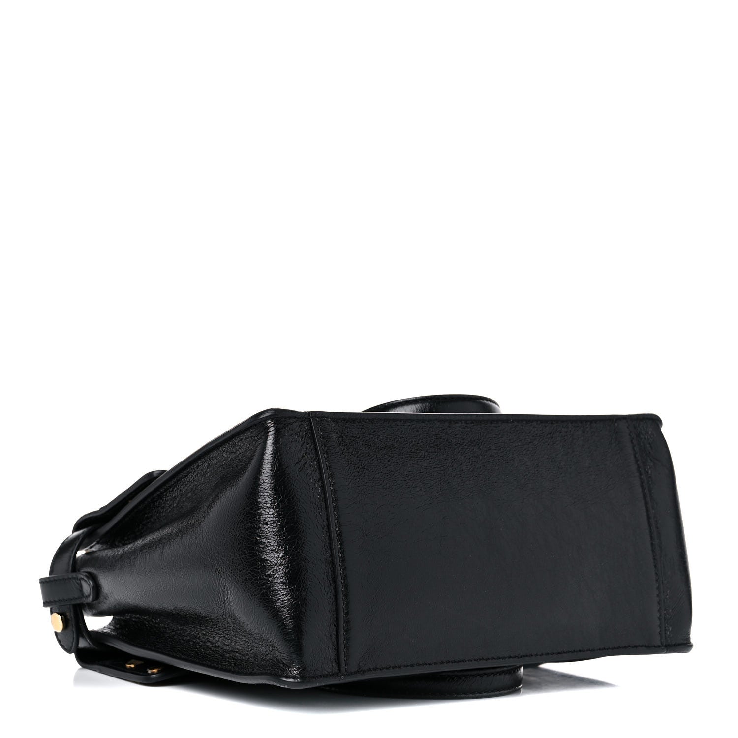 Fendi Agnello Old Shine Vitello Go Rain Small Flip Tote Black Marrone 6 of 18