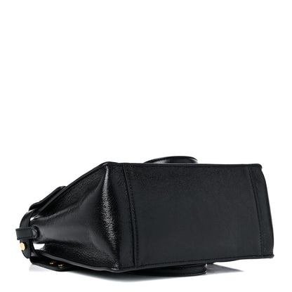 Fendi Agnello Old Shine Vitello Go Rain Small Flip Tote Black Marrone 6 of 18