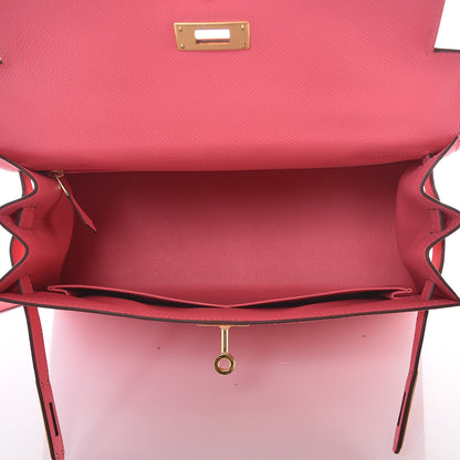 Hermes Epsom Kelly Sellier 28 Rose Azalee 7 of 41