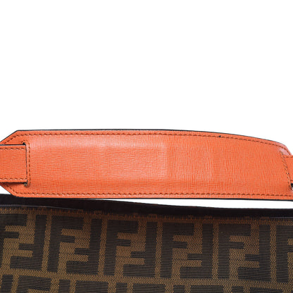 Fendi Zucca Vitello Elite Small Hobo Tobacco Orange 10 of 11