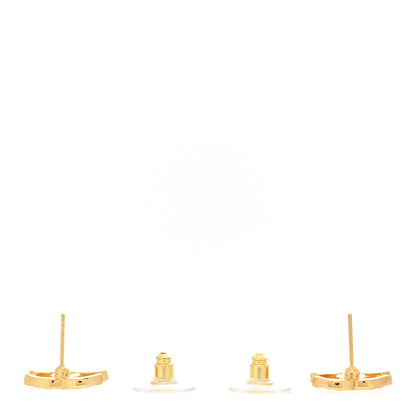 Chanel Metal Textured CC Earrings  Gold 3 of 5