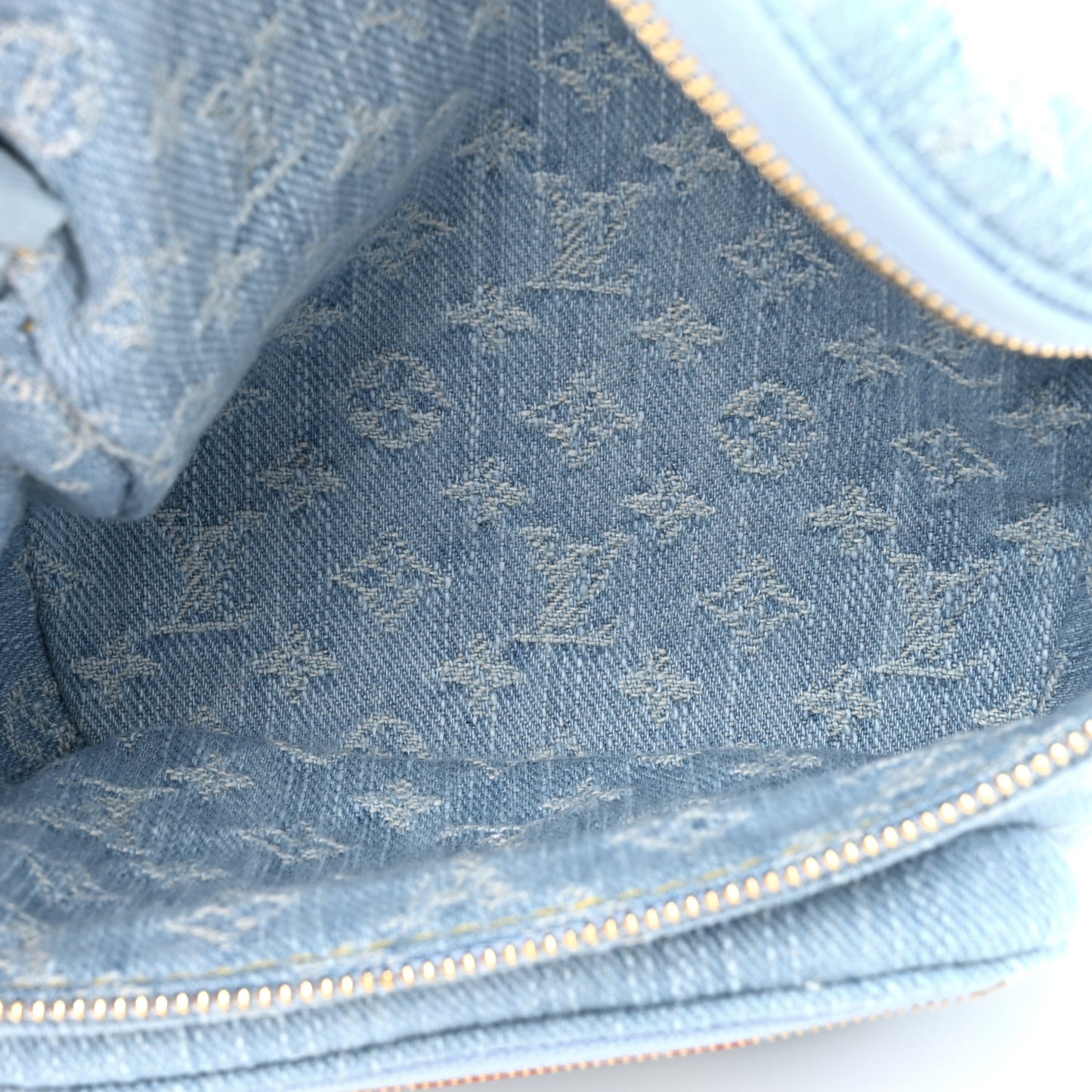 Monogram Denim Mini Bumbag Sky Blue