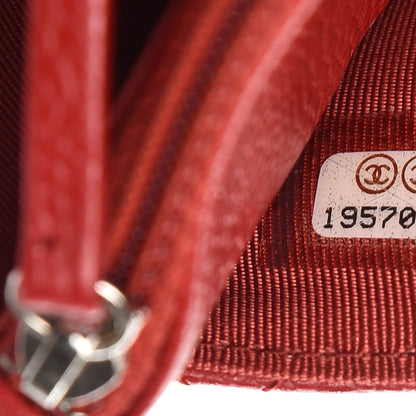 Chanel Caviar Quilted Wallet On Chain WOC Dark Red 7 of 9
