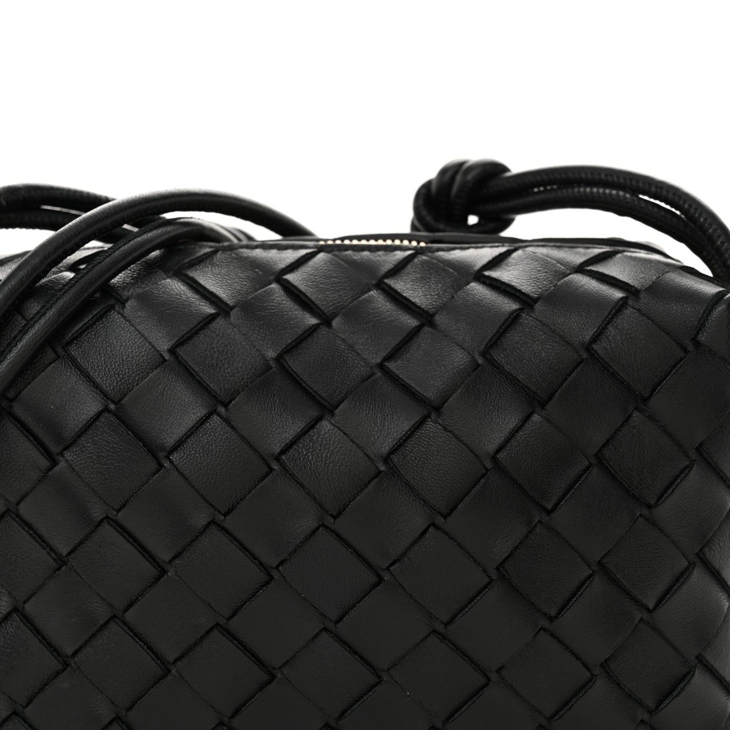 Nappa Intrecciato Mini Loop Camera Bag Black