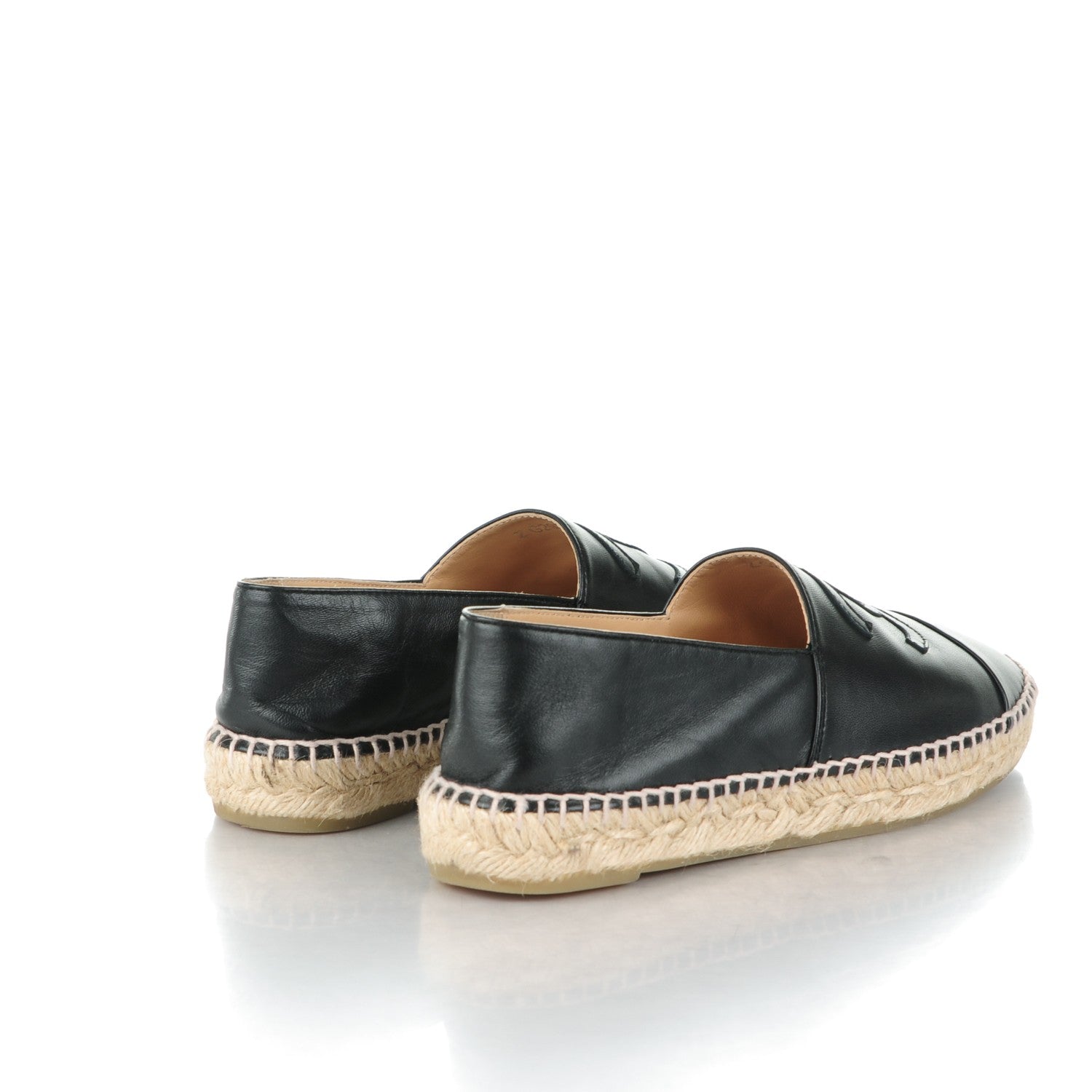 Chanel Lambskin CC Espadrilles 37 Black 4 of 9