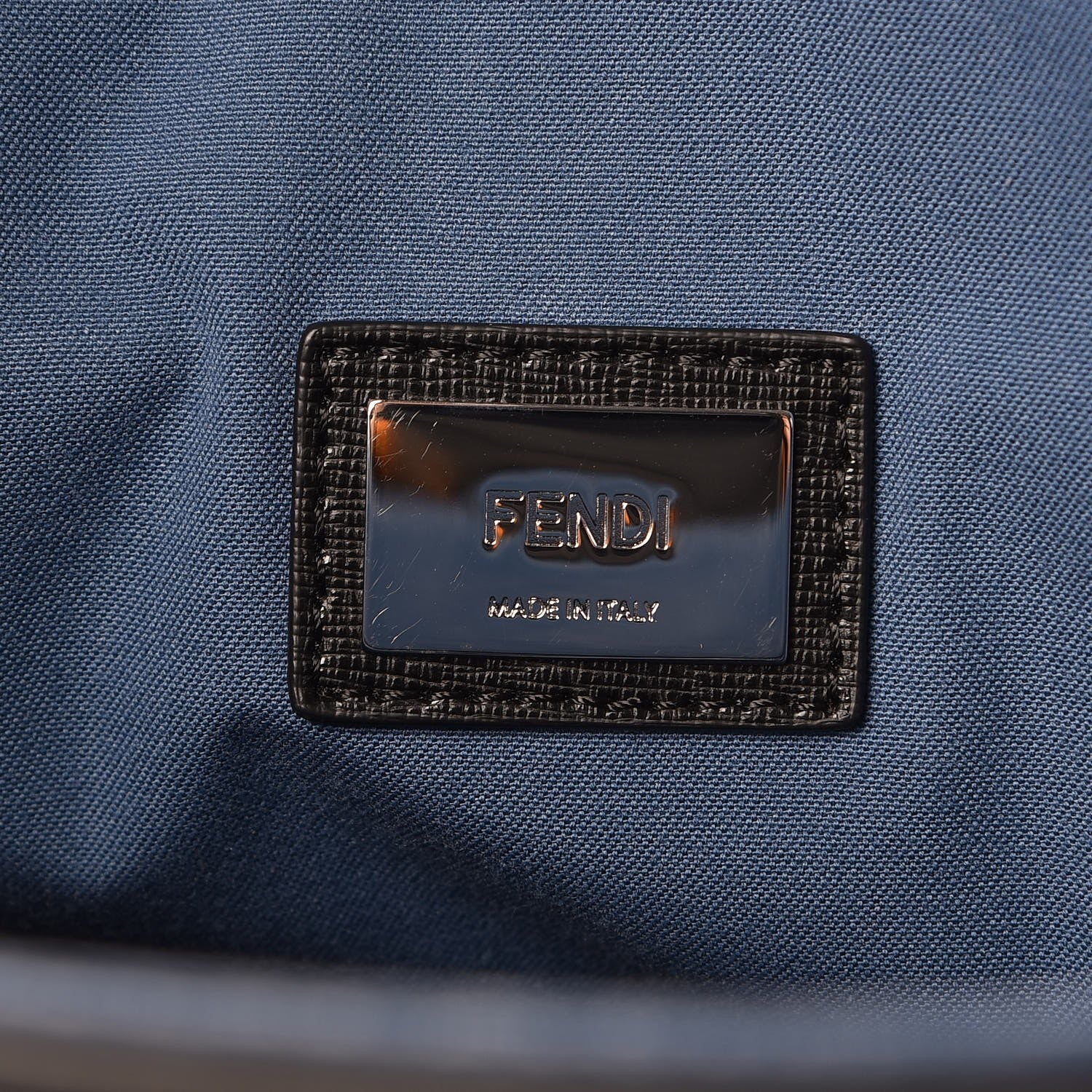 Fendi Vitello Elite Cuoio Monster Buggies Medium Roll Tote Black Multicolor Blue Cobalto 6 of 11