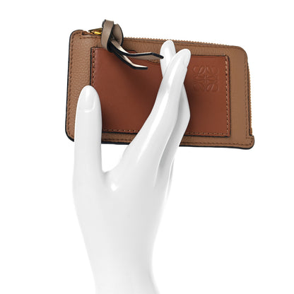 Loewe Soft Grained Calfskin Coin Card Holder Toffee 2 of 8