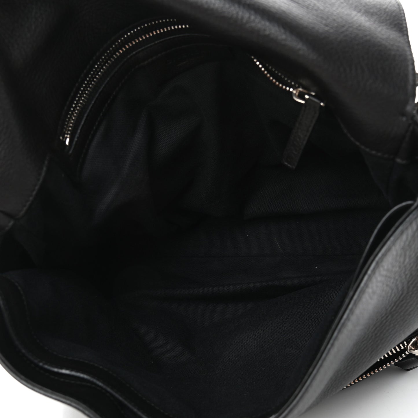 Waxy Grained Calfskin Medium Pandora Pure Flap Bag Black