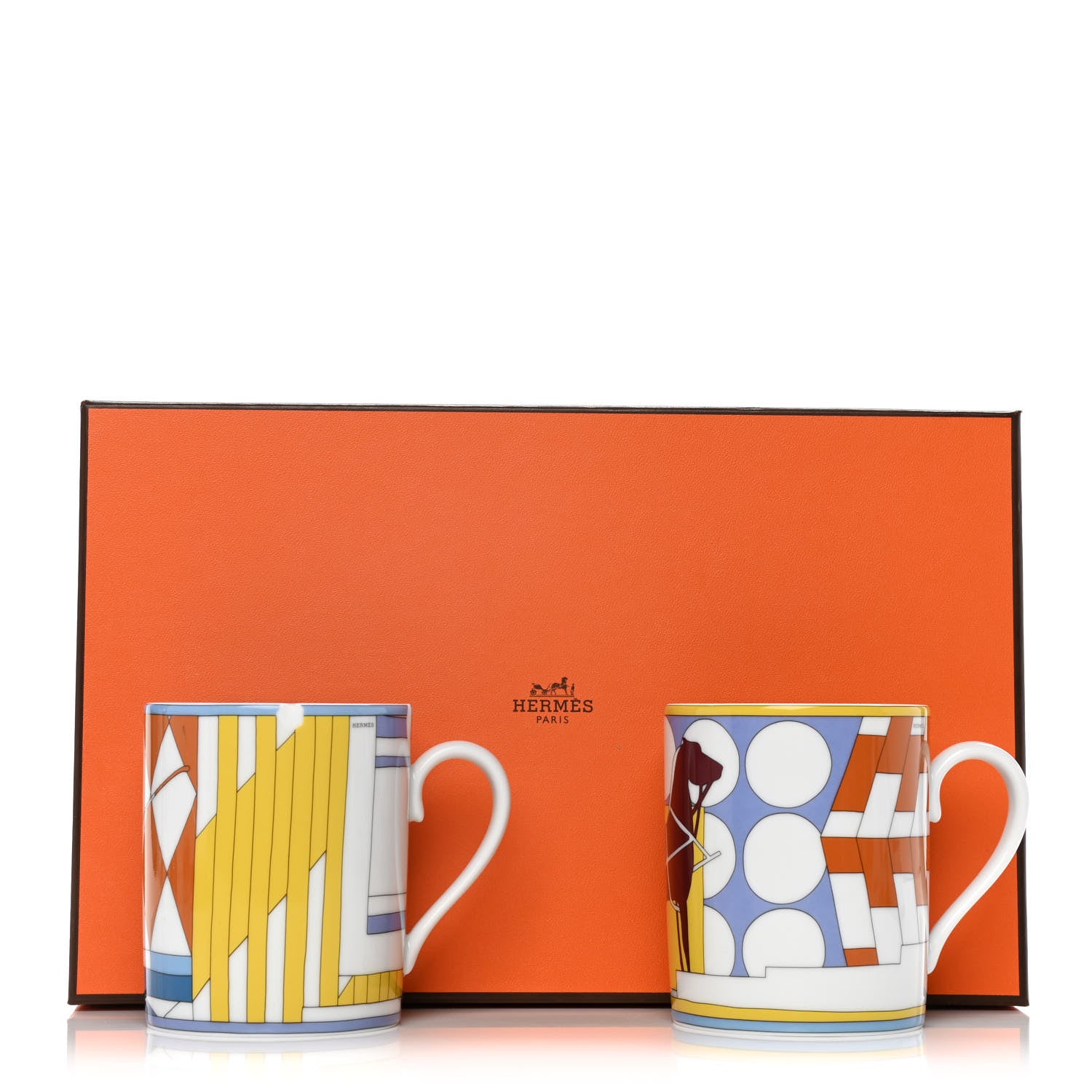 Hermes Porcelain Promenade Au Faubourg Mug Set of 2 11 of 11