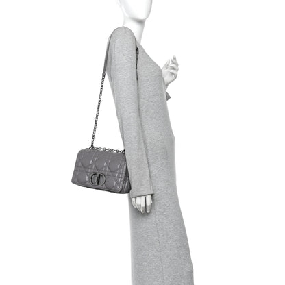 Christian Dior Calfskin Macrocannage Medium Caro Bag Iron Grey 2 of 10