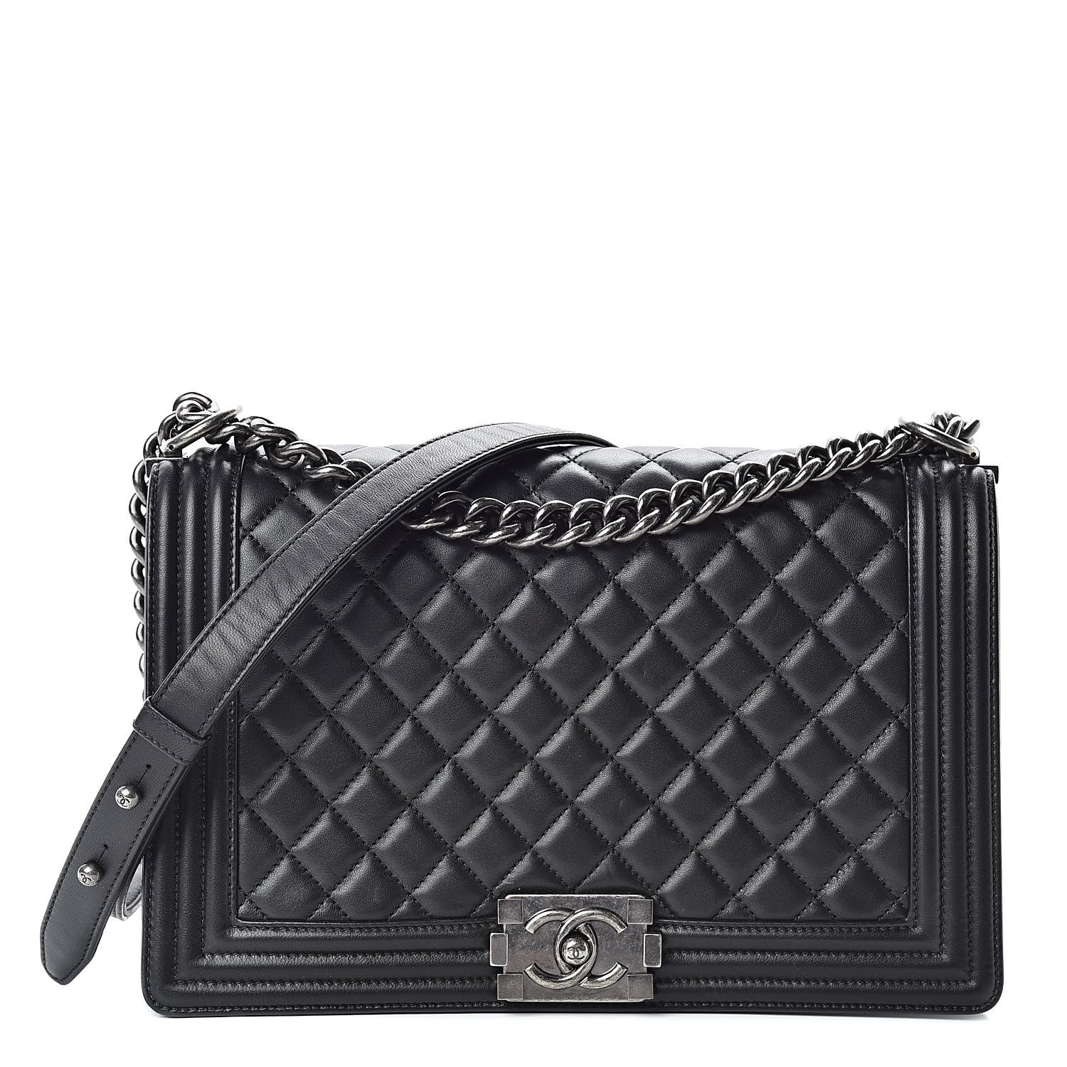 Chanel Lambskin Quilted New Medium Boy Flap Black 1 of 11