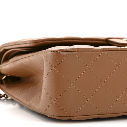 Chanel Lambskin Quilted Medium Double Flap Brown 9 of 11
