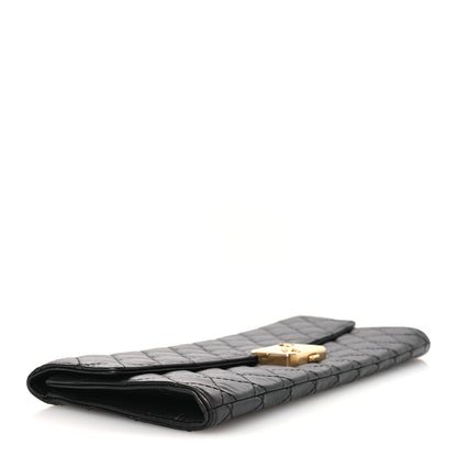 Chanel Metallic Aged Calfskin Quilted Paris Hamburg Clutch Black 4 of 9