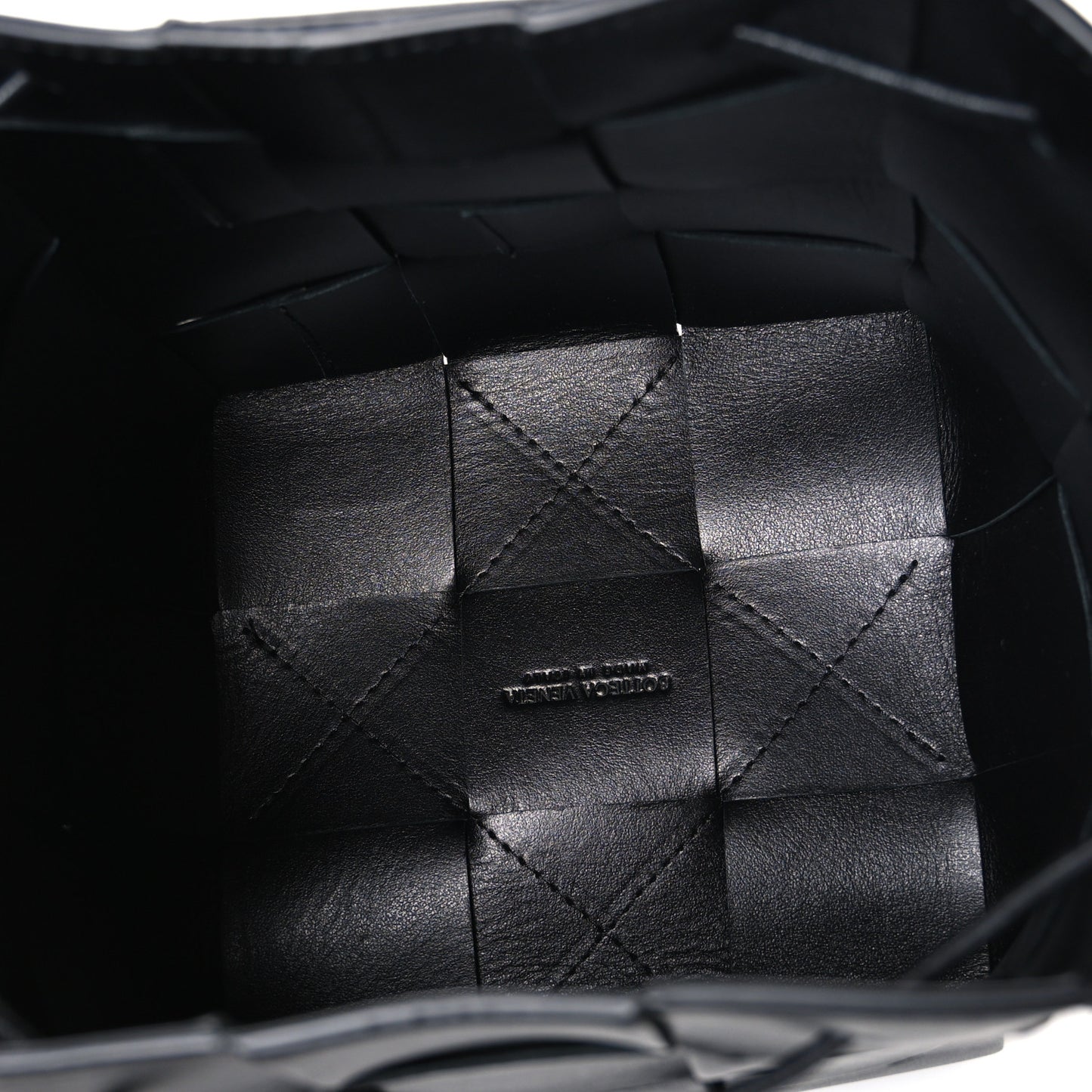 Nappa Maxi Intrecciato Cassette Bucket Bag Black