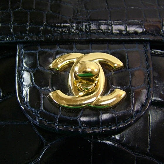 Alligator Jumbo Classic Flap Black