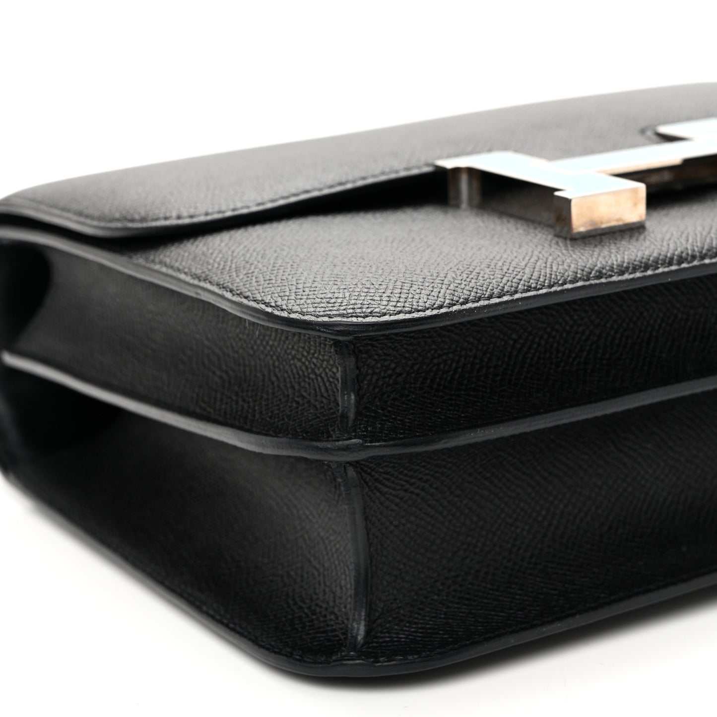 Epsom Enamel Constance 24 Black Bleu Saint Cyr