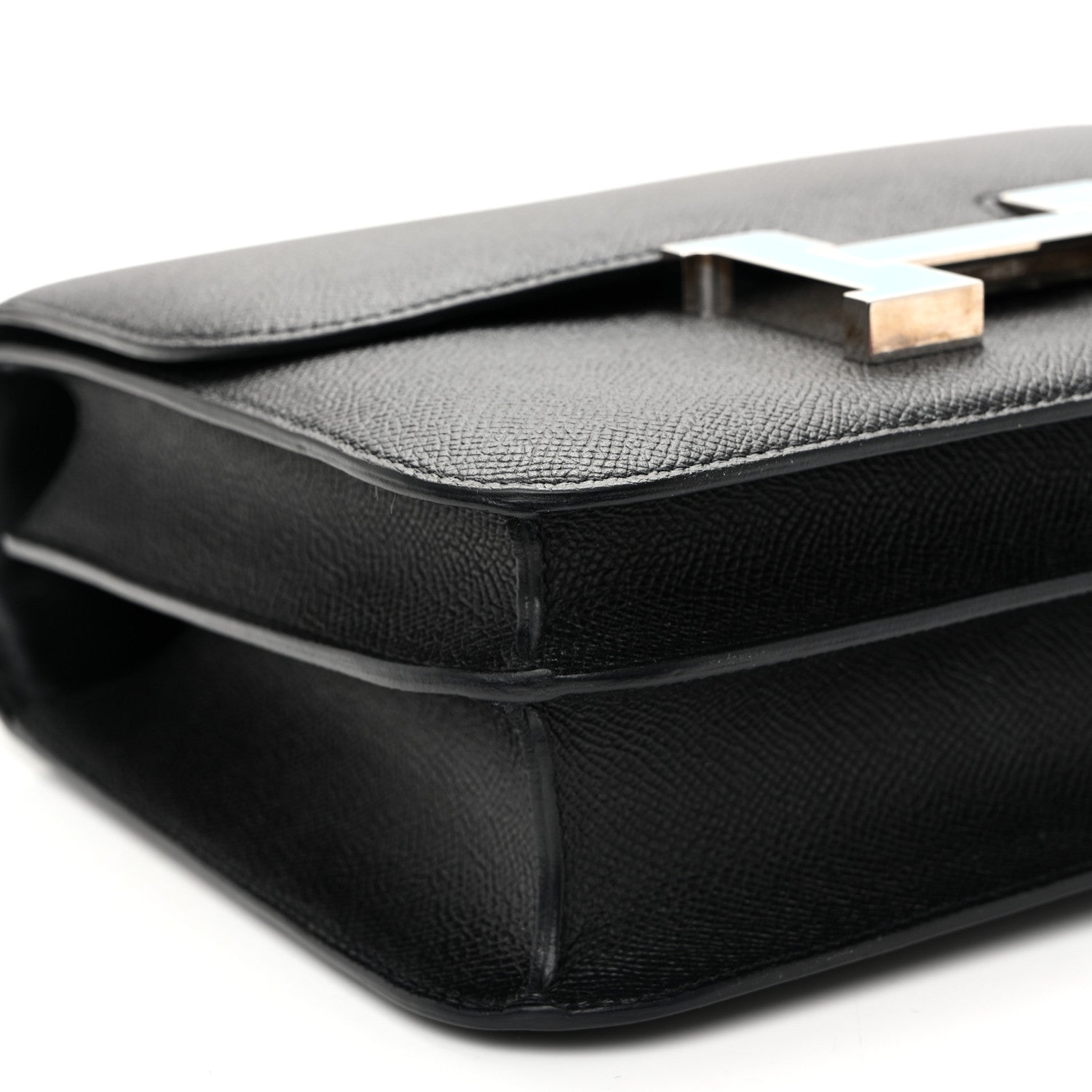 Hermes Epsom Enamel Constance 24 Black Bleu Saint Cyr 9 of 10
