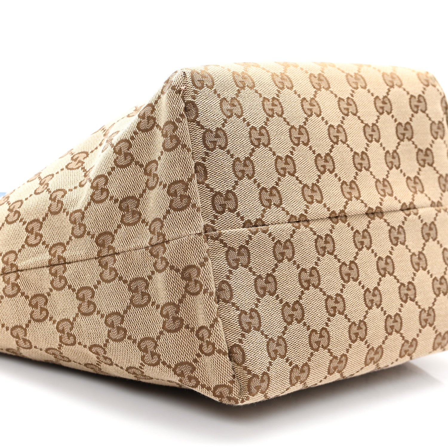 Gucci Grained Calfskin Monogram Small Totissima Reversible Tote Light Blue 9 of 17