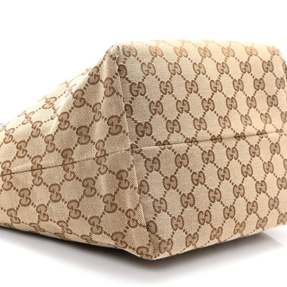Gucci Grained Calfskin Monogram Small Totissima Reversible Tote Light Blue 9 of 17