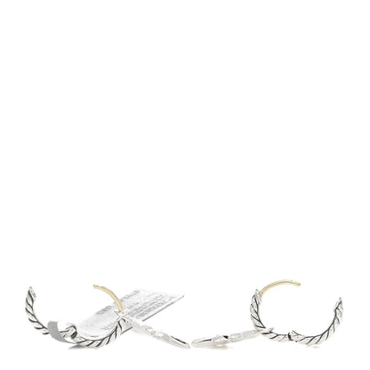 David Yurman Sterling Silver Northstar Drop Closed Hoop Earrings 3 of 4