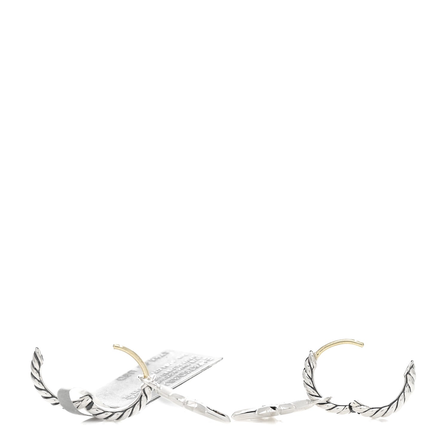 David Yurman Sterling Silver Northstar Drop Closed Hoop Earrings 3 of 4