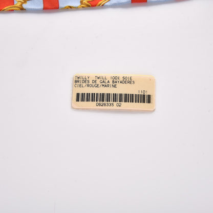 Hermes Silk Brides De Gala Bayaderes Twilly Ciel Rouge Marine 4 of 6