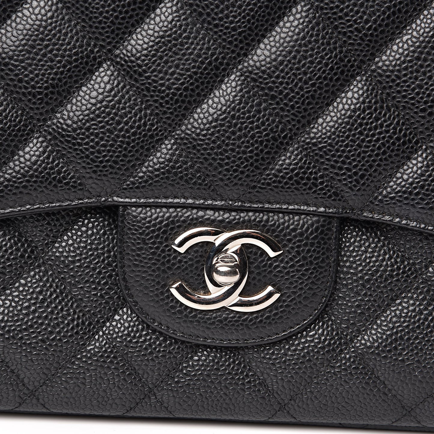 Caviar Quilted Maxi Single Flap Black