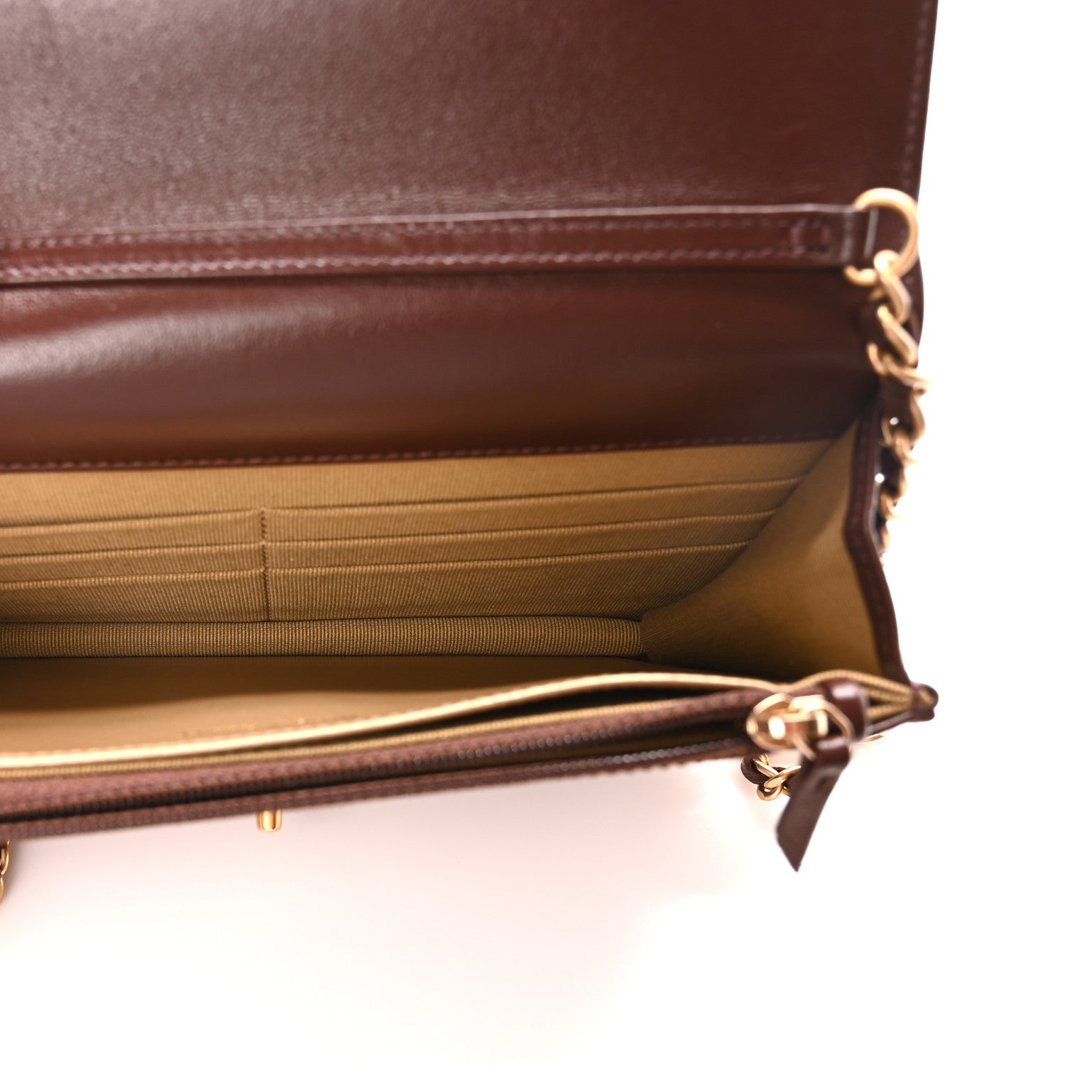 Chanel Lambskin Quilted CC Pearl Crush Wallet on Chain WOC Dark