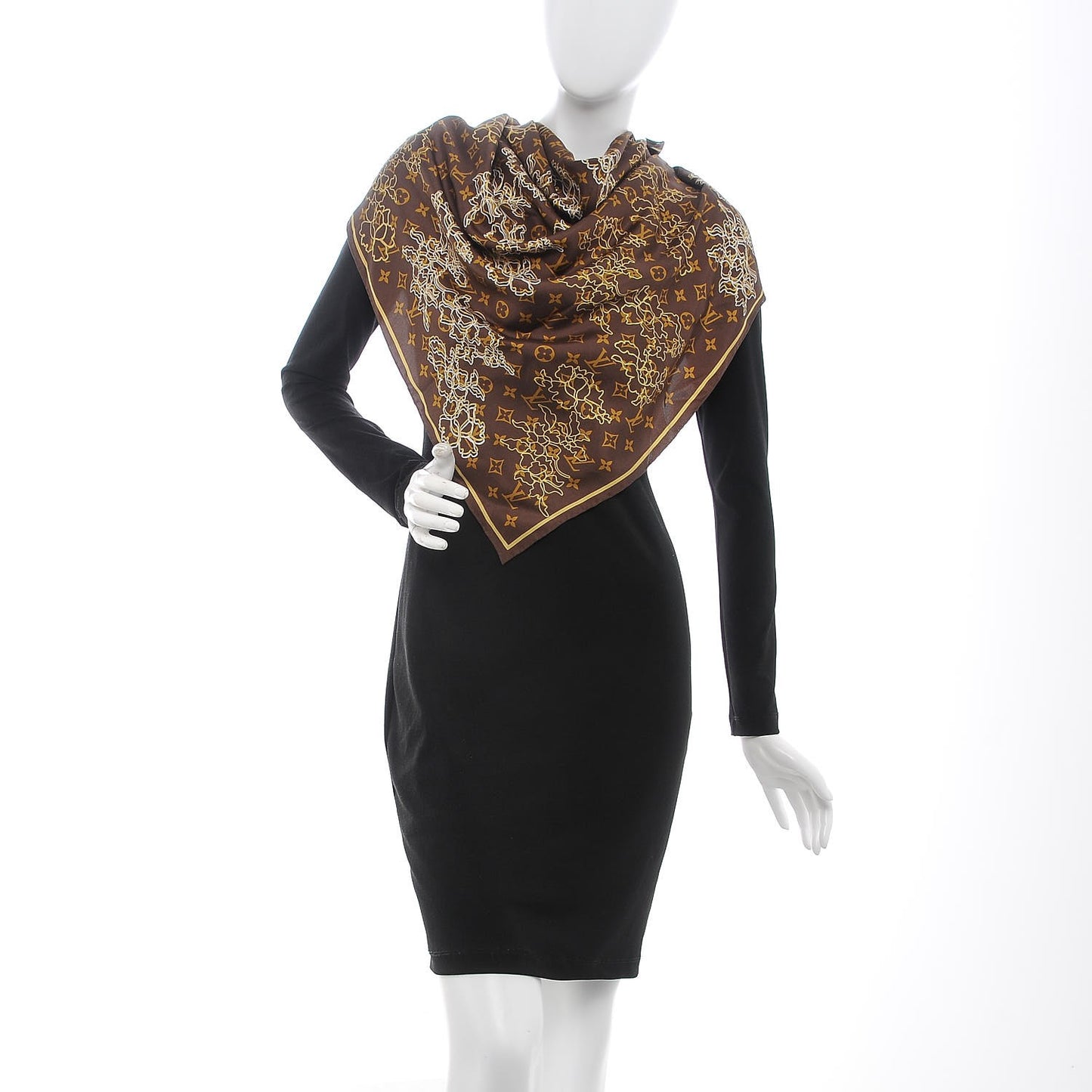 Silk Monogram Dentelle Scarf
