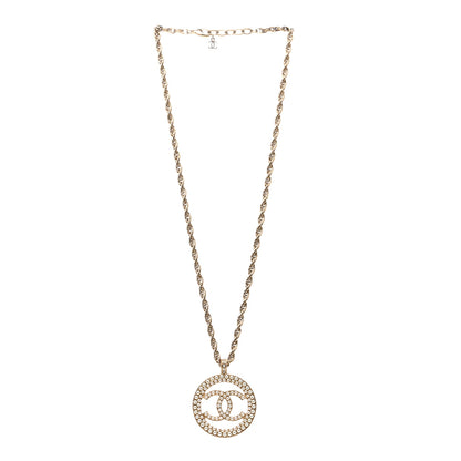 Chanel Pearl CC Round Pendant Necklace Gold 3 of 7