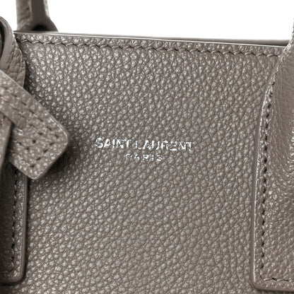 Saint Laurent Grained Calfskin Topstich Baby Sac De Jour Fog 8 of 11