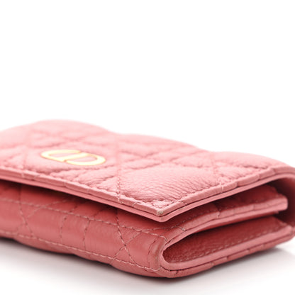 Christian Dior Supple Calfskin Cannage Caro Glycine Wallet Pink 10 of 10