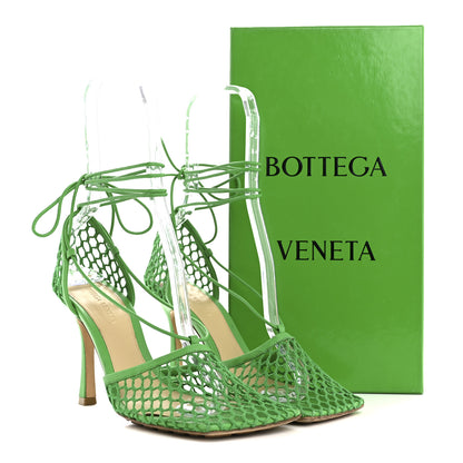 Bottega Veneta Mesh Nappa Stretch Ankle Tie 90mm Sandals 39 Grass 10 of 10