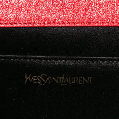 Saint Laurent Calfskin Monogram Large Belle De Jour Clutch Red 6 of 9