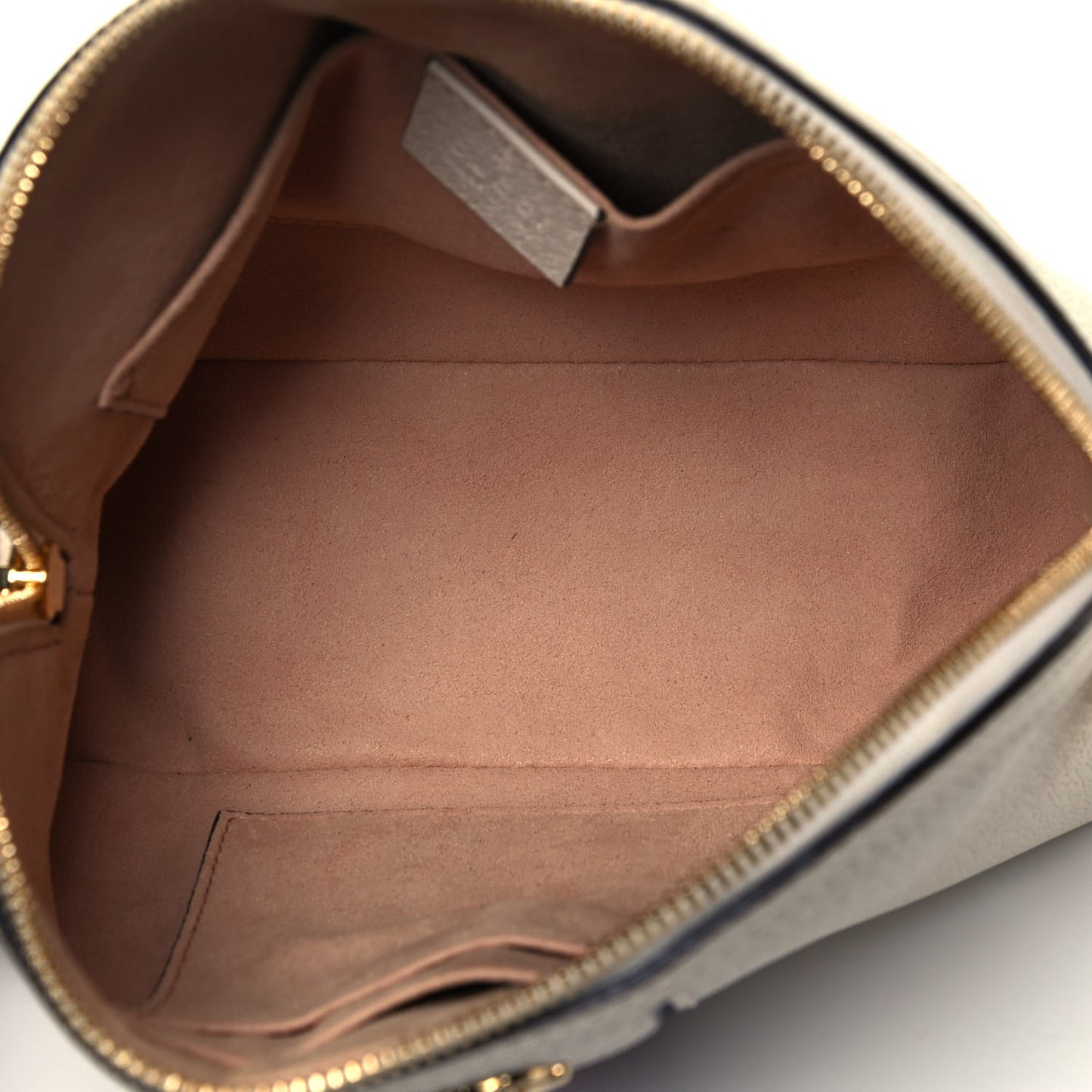 Textured Dollar Calfskin Web Small Ophidia Dome Shoulder Bag Mystic White