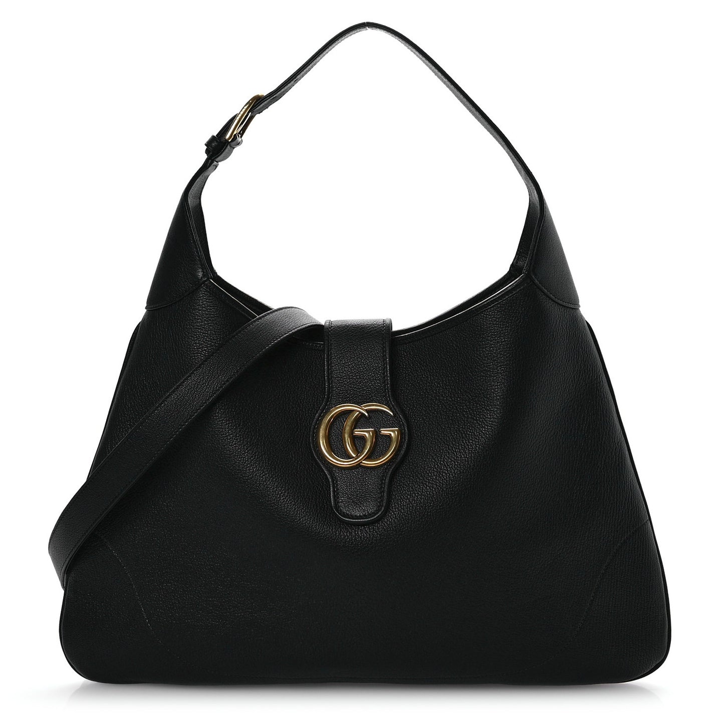 Goatskin Large Aphrodite Shoulder Bag Black