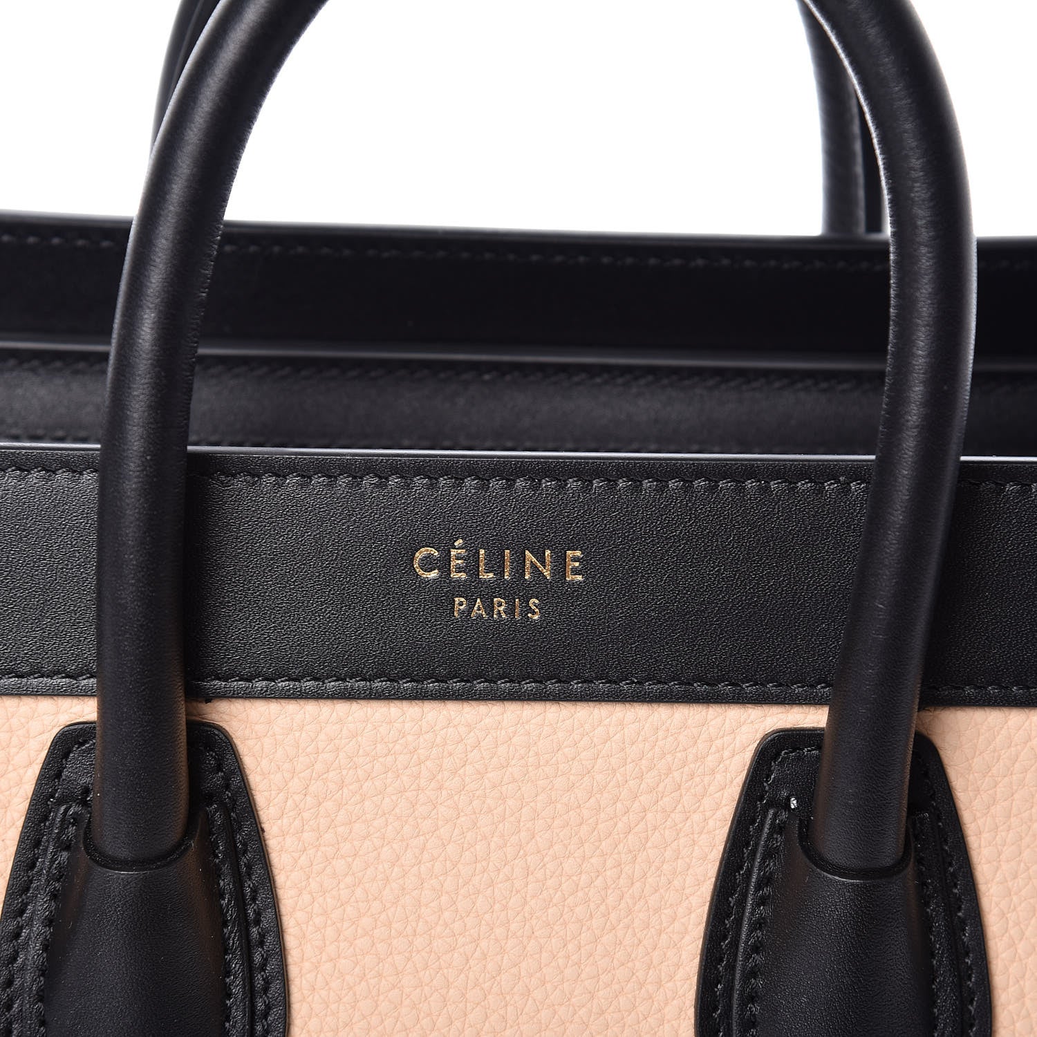 Celine Drummed Calfskin Nubuck Nano Tri-Color Luggage Ruby 6 of 11