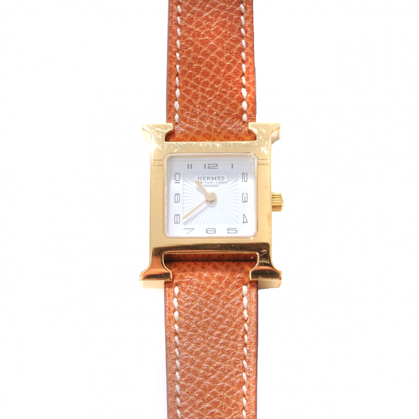 Stainless Steel Epsom 21mm Heure H Hour Quartz Watch Gold
