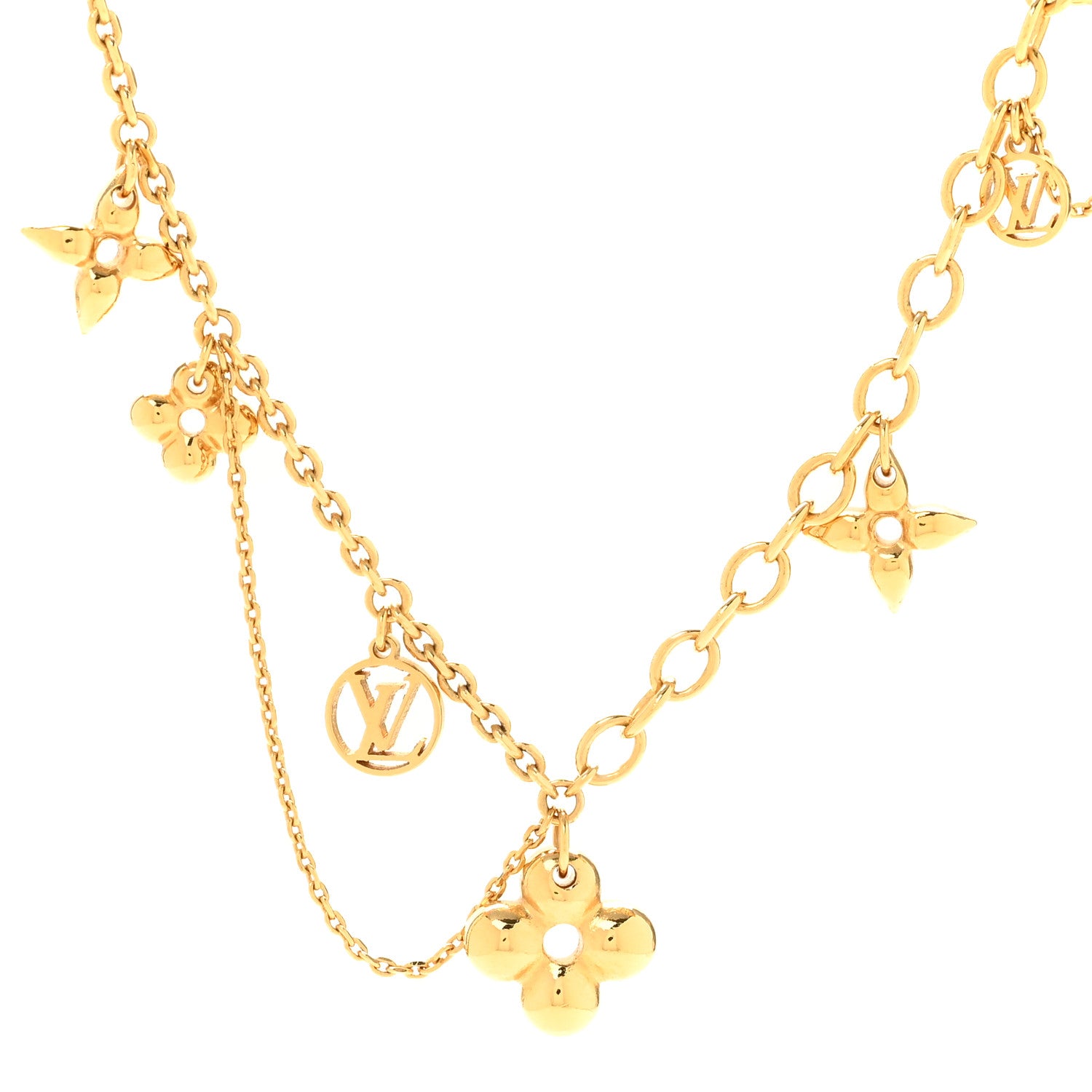 Louis Vuitton Metal Blooming Supple Necklace Gold 4 of 8