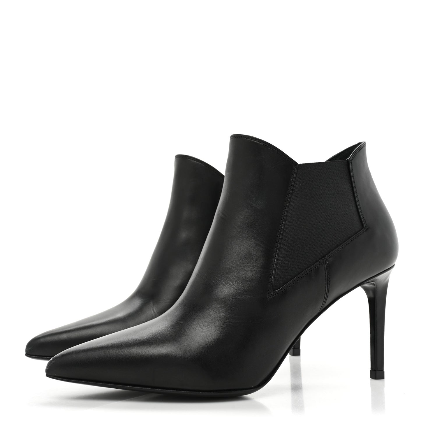 Calfskin Classic Paris Ela 80 Ankle Boots 39.5 Black