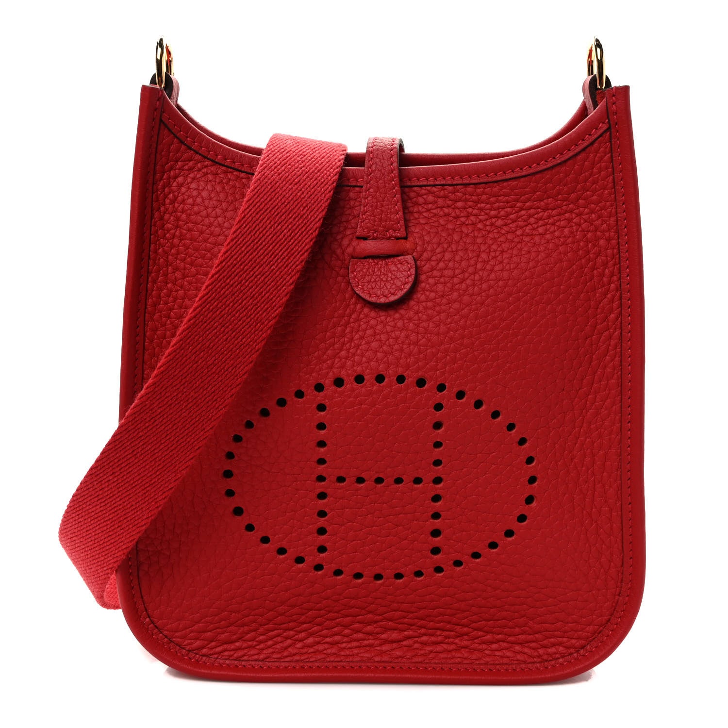 Hermes Taurillon Clemence Evelyne TPM Rouge Garance 1 of 9