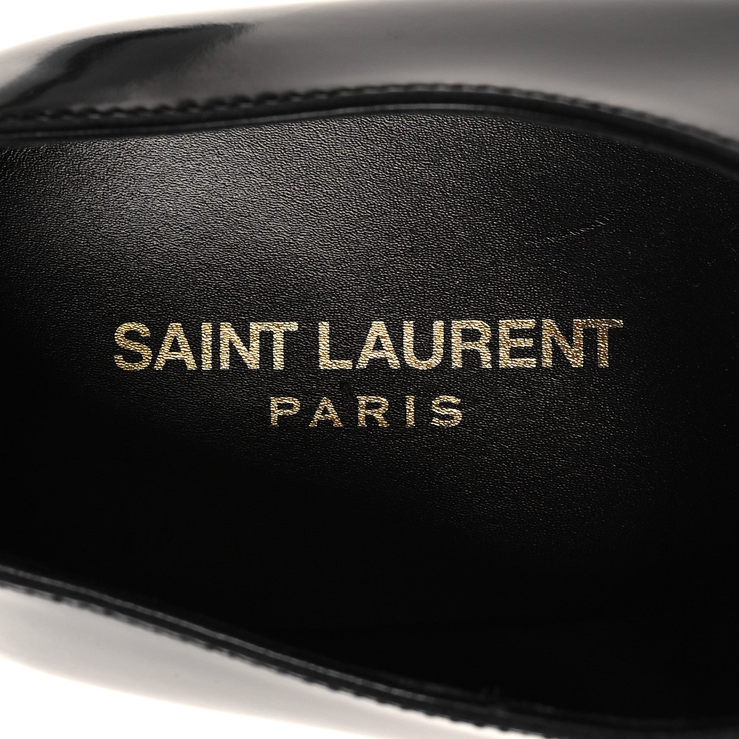 Saint Laurent Patent Calfskin Montaigne 25 Uniform 38.5 Black 8 of 8