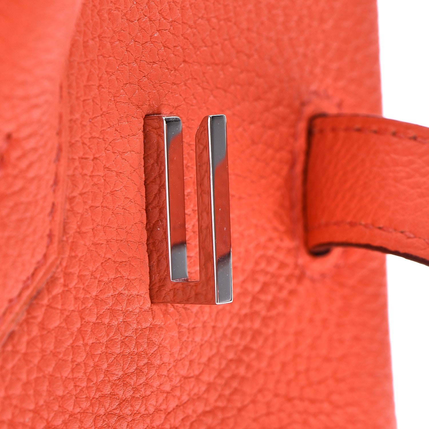 Hermes Taurillon Clemence Birkin 30 Orange Poppy 30 of 33