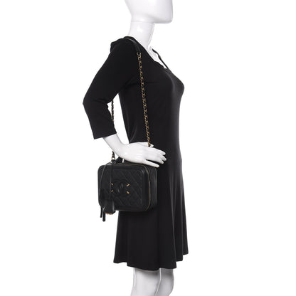 Chanel Caviar Quilted Medium CC Filigree Vanity Case Black 2 of 10