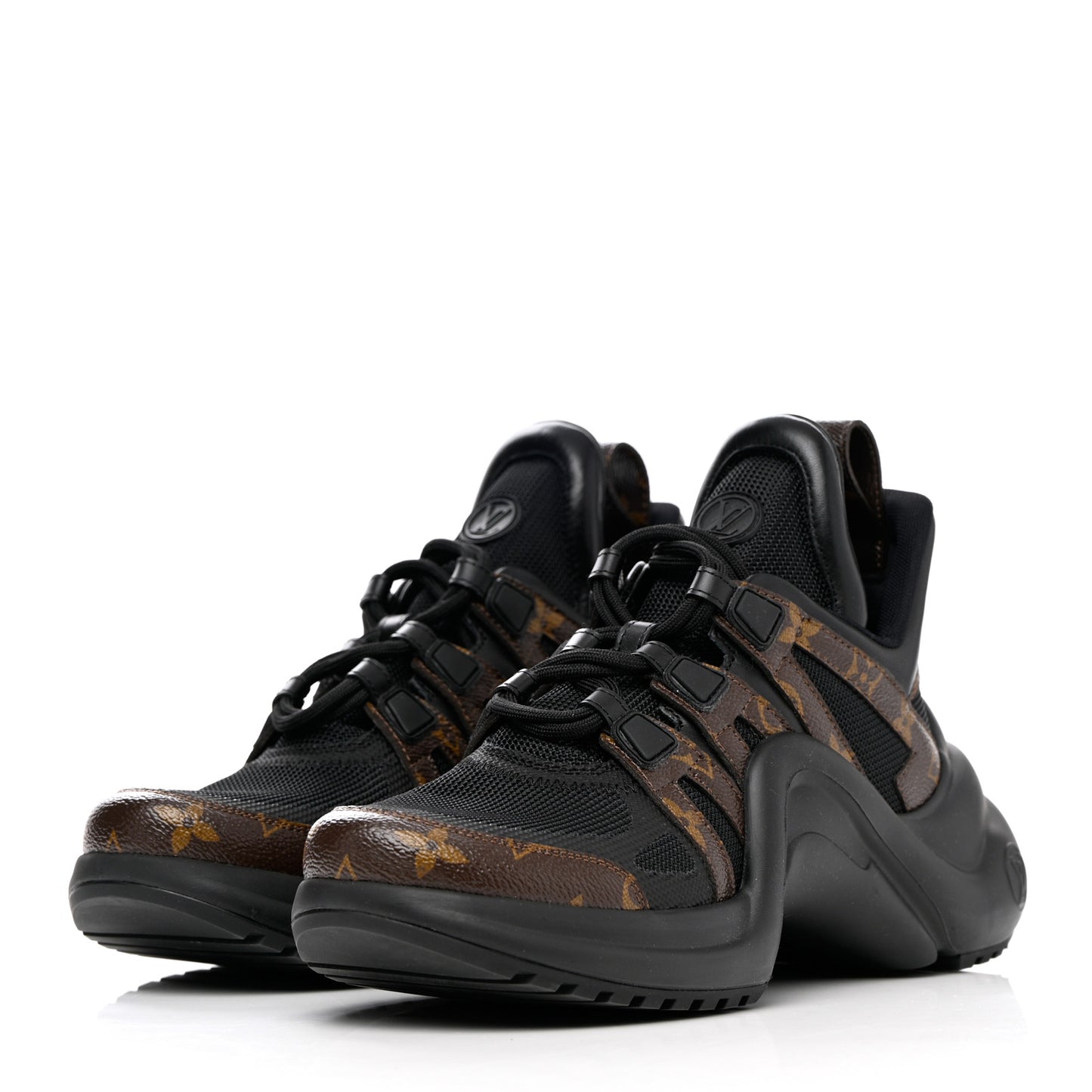 Calfskin Patent Monogram LV Archlight Sneakers 39 Black